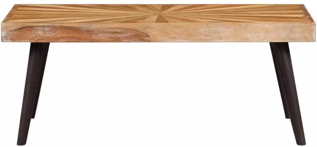 Berkfield Home Rustic Solid Mango Wood Coffee Table, Brown, W/D/H: 90 x 55 x 36 cm