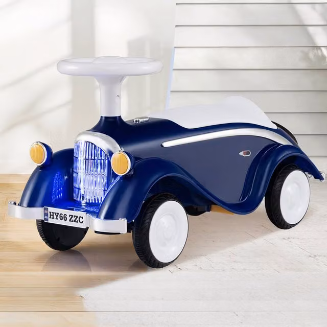 Costway Kids Ride On Car with Light and Sound Effects, Blue