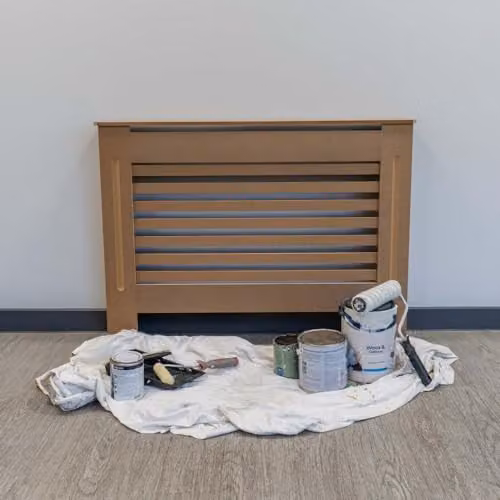 Airwave Horizontal Style Unpainted MDF Radiator Cover, Medium, W/D/H: 112.0 x 19.0 x 81.5 cm – 1