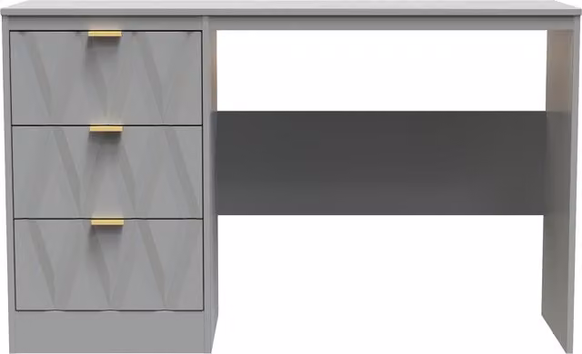 Ready Assembled 2 U Washington 3 Drawer Desk in Grey