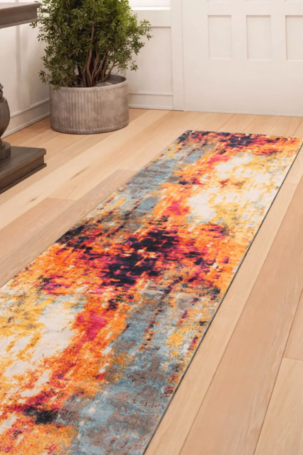 Loomed Multi Colour Rainbow Abstract Modern Area Rug, W: 120 cm, L: 170 cm – 2