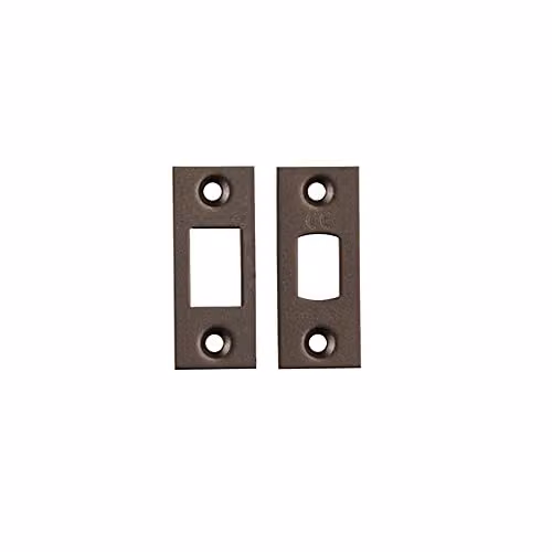 Loops Forend Strike and Fixing Pack for Tubular Deadbolt in Matt Bronze – 2