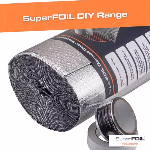 SuperFOIL Silver Aluminium Composite Garage Door Insulation Wrap and Tape, 6sqm – 4