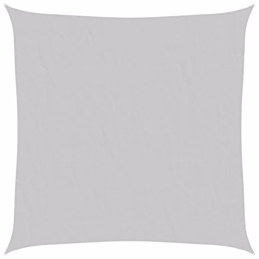 Berkfield Home Square Sun Shade Sail in Light Grey, 100% Polyester Oxford, 7 x 7 m