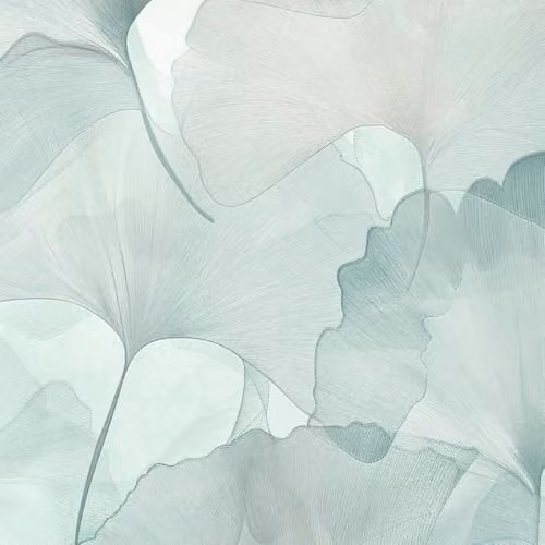 Erismann Ginko Dream Leaf Textured Vinyl Wallpaper in Teal Metallic Petrol Green Botanical Floral Design