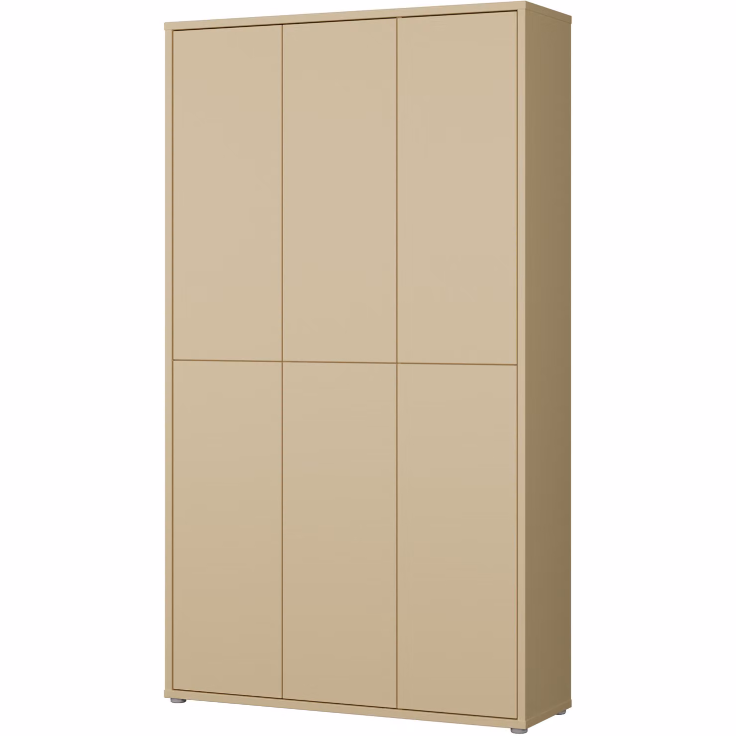Furniture To Go Alice Springs Modern 6-Door Push-Open Shoe Cabinet in Artisan Oak - Butter Yellow – 2