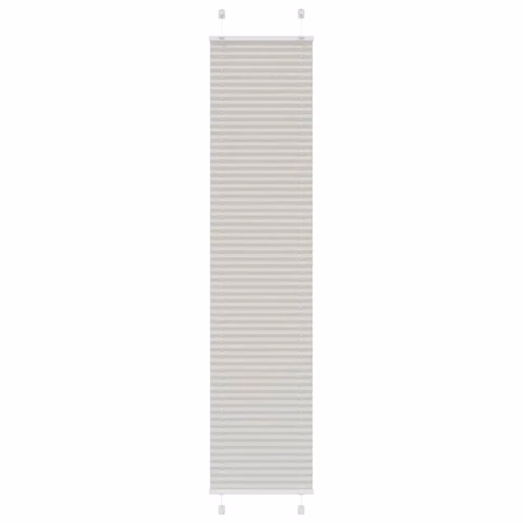 Berkfield Home Single Pleat Fabric Blind in Light Grey, W: 49.4 cm, H: 200 cm – 2