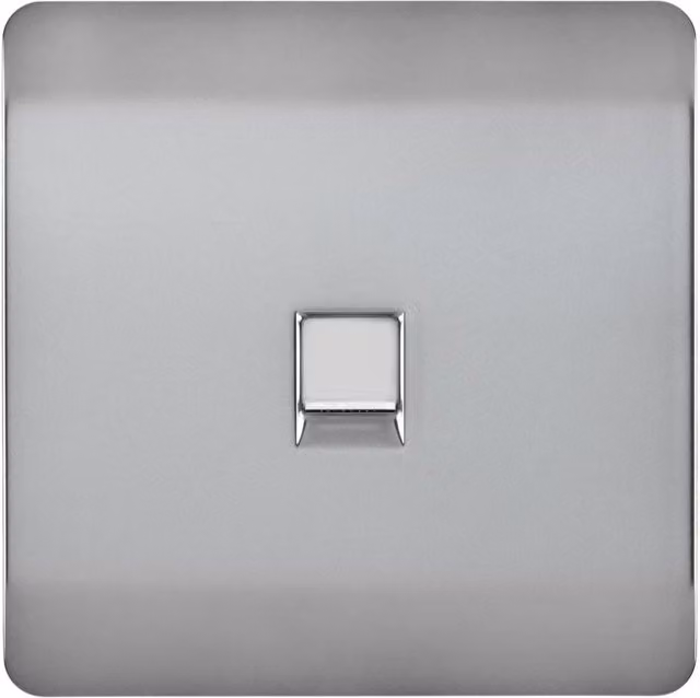 Trendi Switch 1 Gang RJ45 Cat 5e Ethernet Socket in Silver and Grey – 2