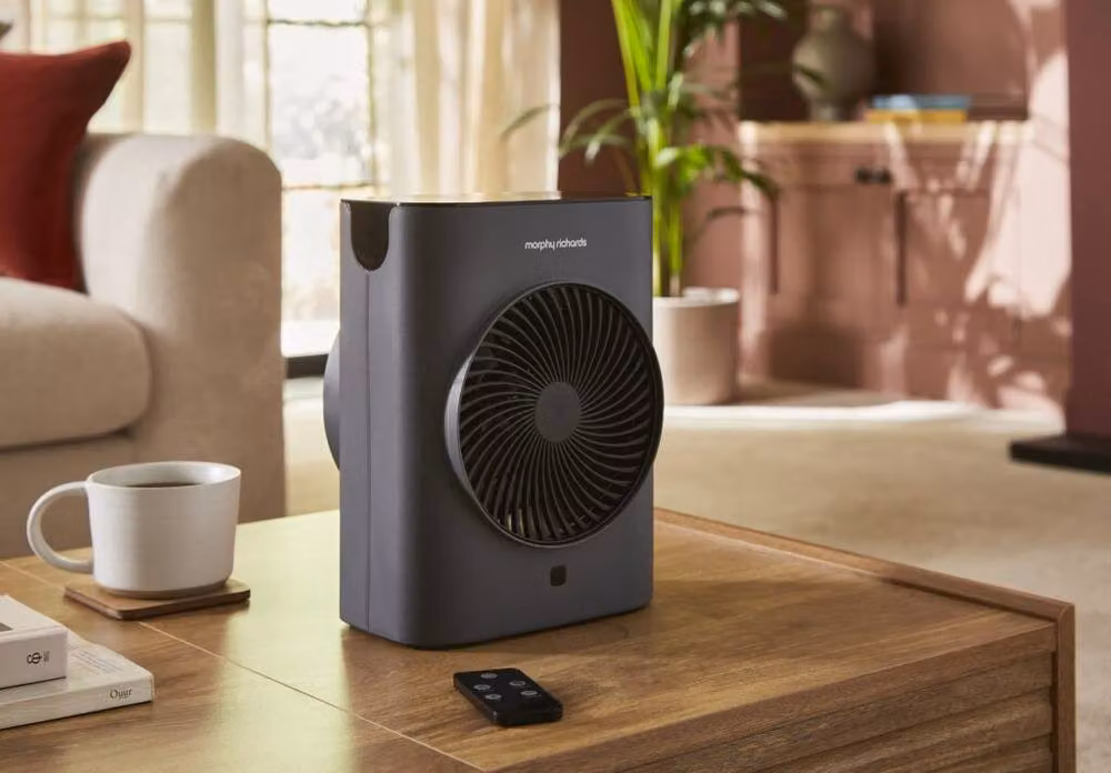 Morphy Richards 2kW Freestanding Fan Heater with Remote Control and Thermostat, Grey – 6