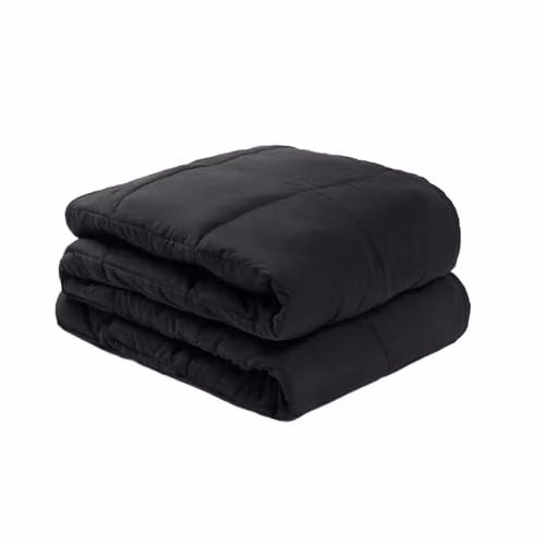 OHS Black Sensory Sleep Therapy Weighted Blanket for Adults, W/D/H: 150 x 200 cm, 8kg