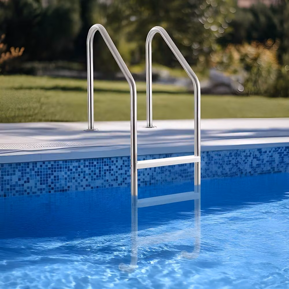 Ferand 3-Step Stainless Steel Swimming Pool Ladder in Silver – 2