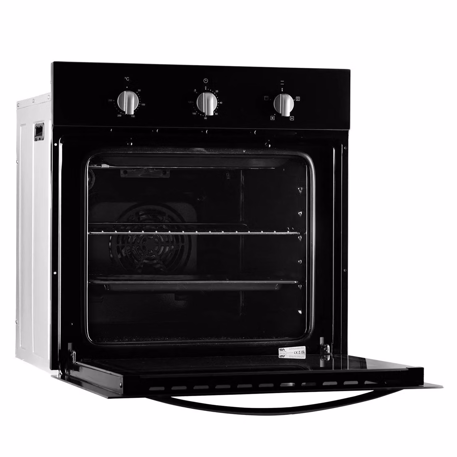 SIA FSO59BL Single Electric Fan Oven in Black with Timer and Convection Heating – 4