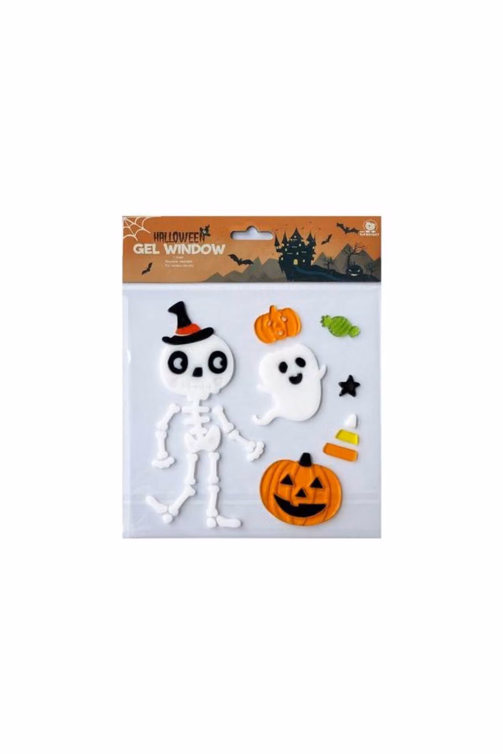KDMD 10 Pack Skeleton Gel Window Stickers in Multicolour and White for Halloween Parties – 2