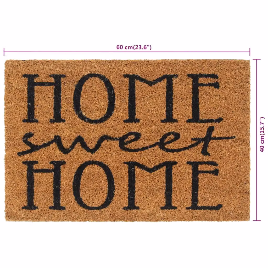 Berkfield Home Brown Tufted Coir Door Mat, W/D: 60 x 40 cm – 3