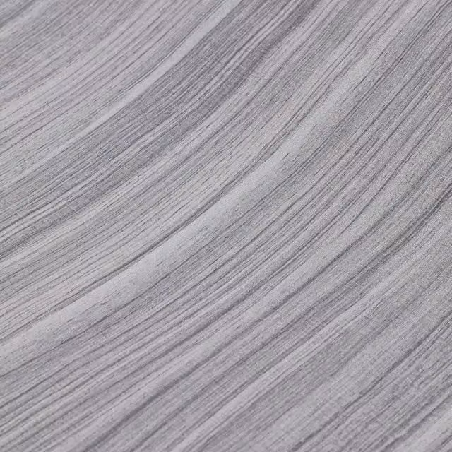 Livingandhome Grey Wood Grain PVC Peel and Stick Wallpaper Roll