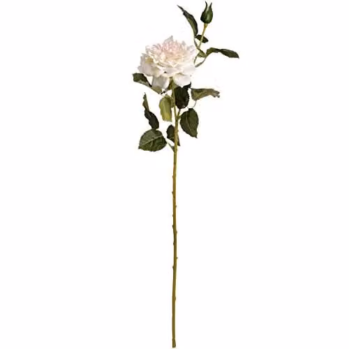 Hill Interiors The Recipe White Garden Rose Spray Organic Floral Textile