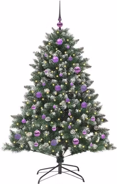 Berkfield Home Modern Artificial Christmas Tree in Green, W/D/H: 105 x 105 x 150 cm – 1