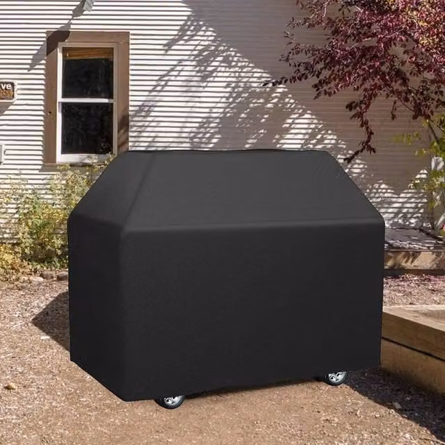 KORVIXA Heavy Duty BBQ Cover, Black, W: 145 cm, D: 61 cm, H: 117 cm – 1