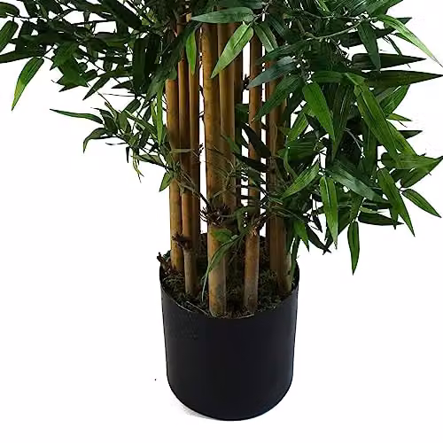 Leaf Design UK Green Artificial Bamboo Tree, H 120 cm x W 60 cm x D 60 cm – 4