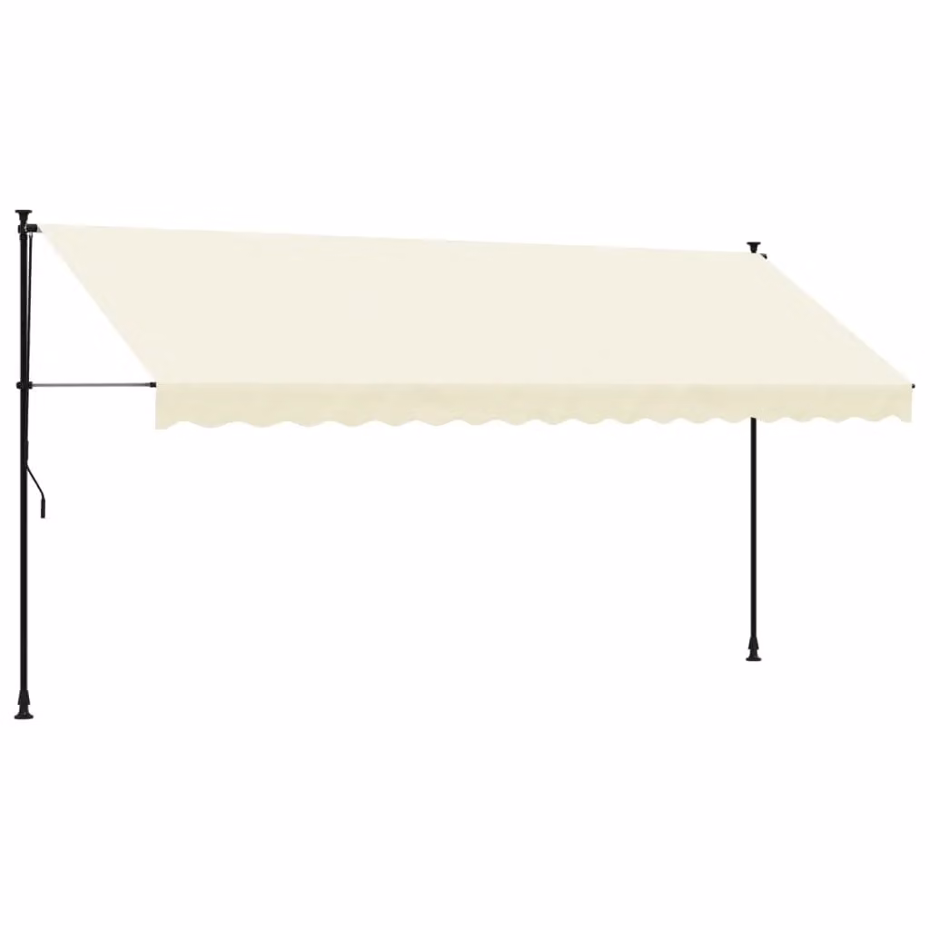 Berkfield Home Retractable Cream Awning with Steel Frame, W: 400 cm, D: 150 cm – 2