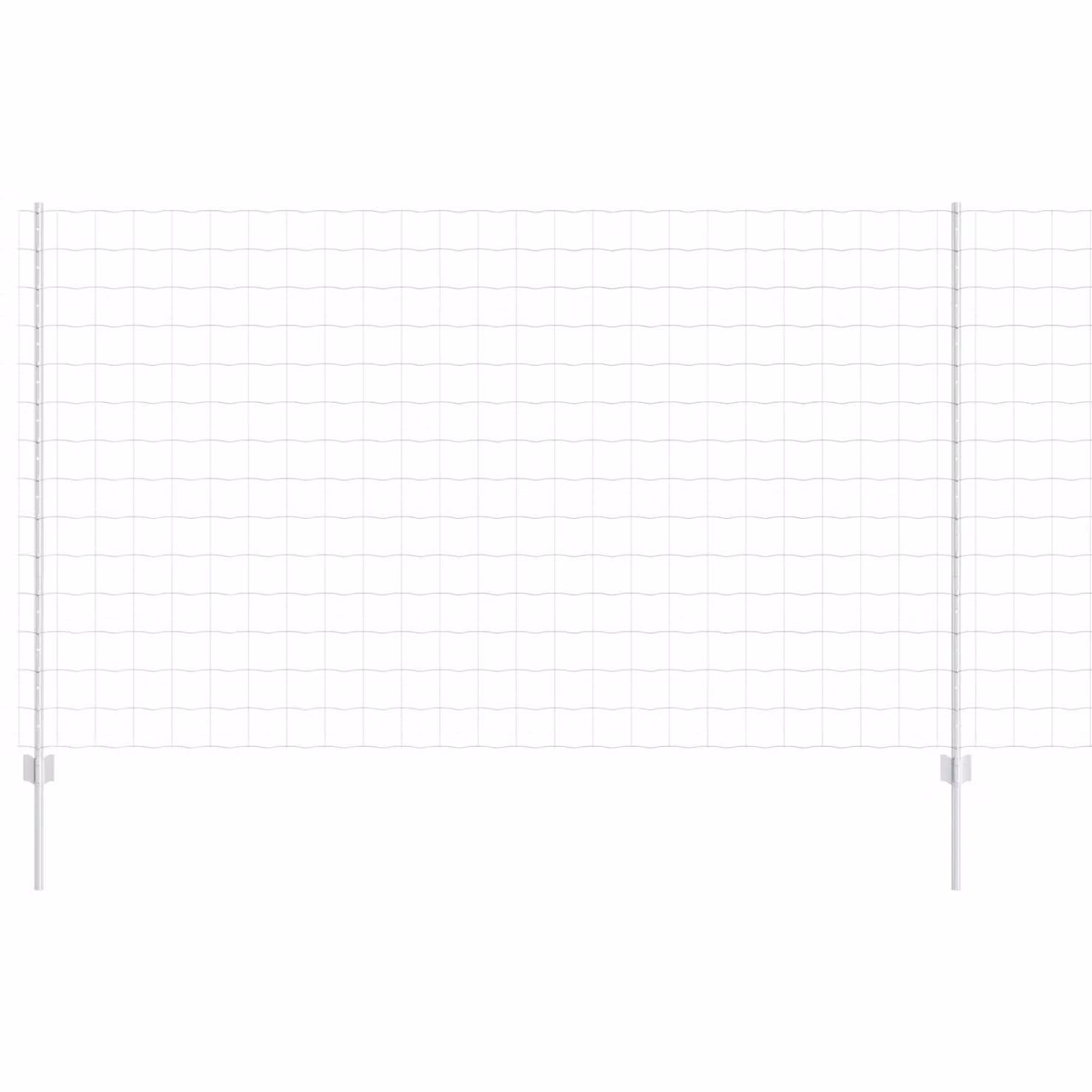 Berkfield Home Euro Fence with 10 U Posts, Silver Galvanised Steel, W: 10 m, H: 1.8 m, D: 0.4 m – 2