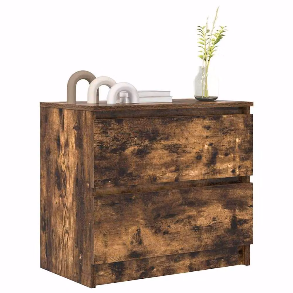 Berkfield Home Smoked Oak TV Cabinet in Brown, W/D/H: 60 x 35 x 54 cm – 3