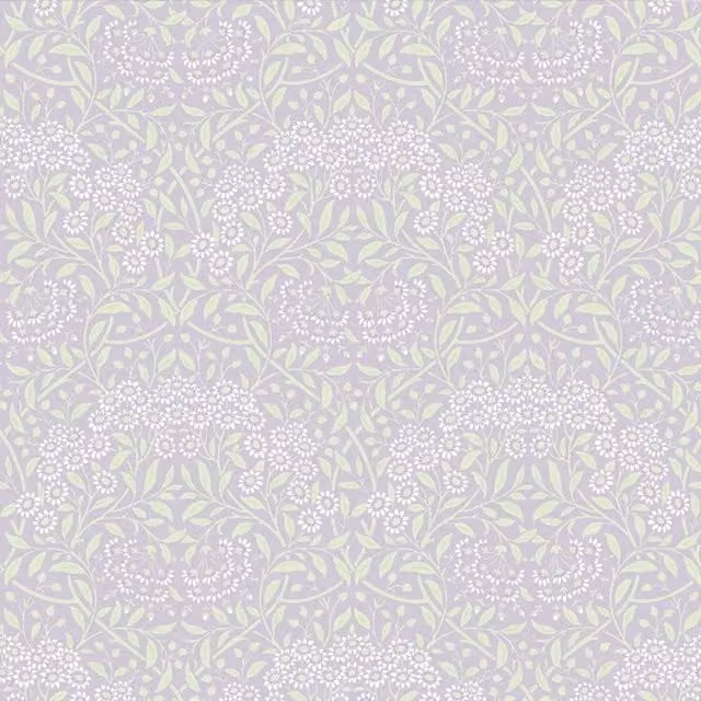 I Love Wallpaper Vintage Daisy Floral Wallpaper in Lavender, Sage and Yellow