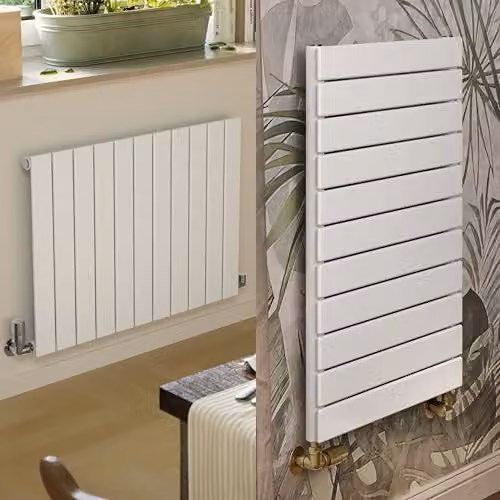 Terma White Steel Wall Mounted Single Panel Radiator W: 81.0 cm, H: 60.0 cm – 1