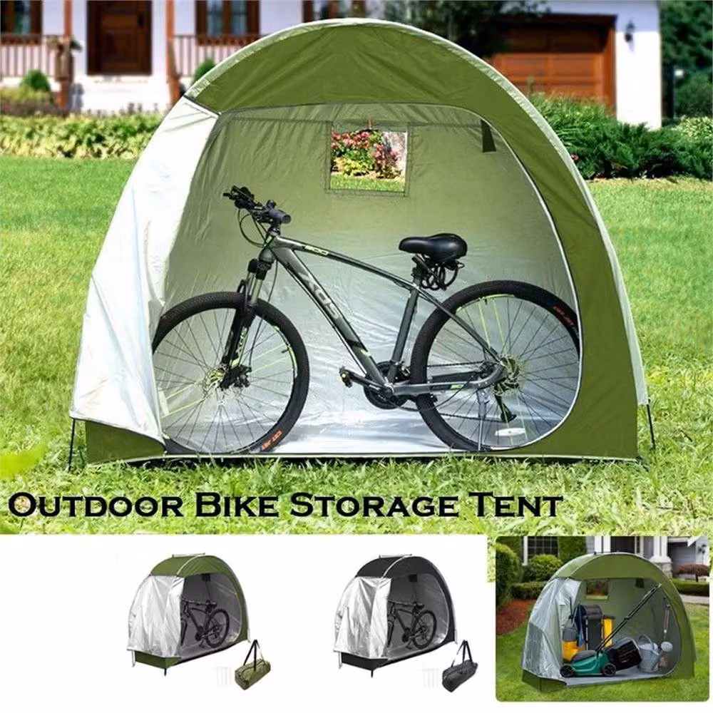Nordara Waterproof Green Fibreglass Bicycle Storage Tent, Dome Style, 0.6m2 – 3