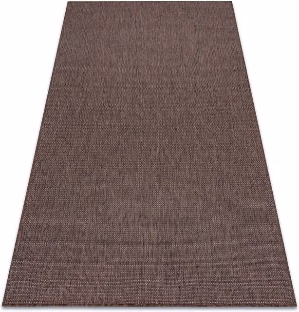 RugsX Sion Brown Rectangular Flat Weave Rug, W: 140 cm, L: 190 cm
