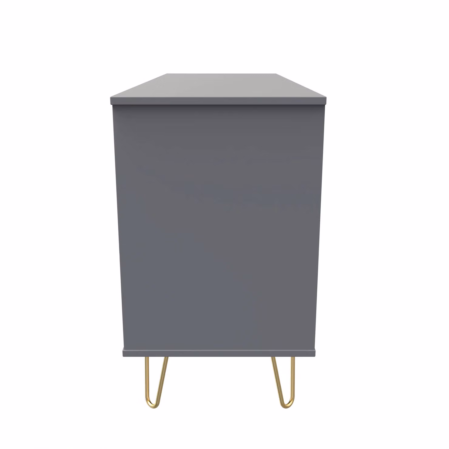 2 U Bexley 6 Drawer Chest in Dark Grey with Gold Accents, Ready Assembled – 2