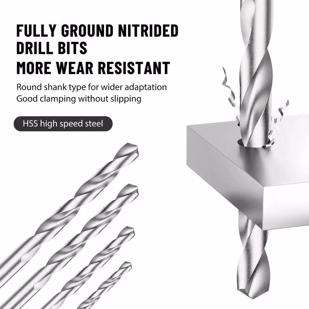 Kelvenix 131-Piece HSS Metric Thread Repair and Helicoil Drill Bit Set in Silver – 2