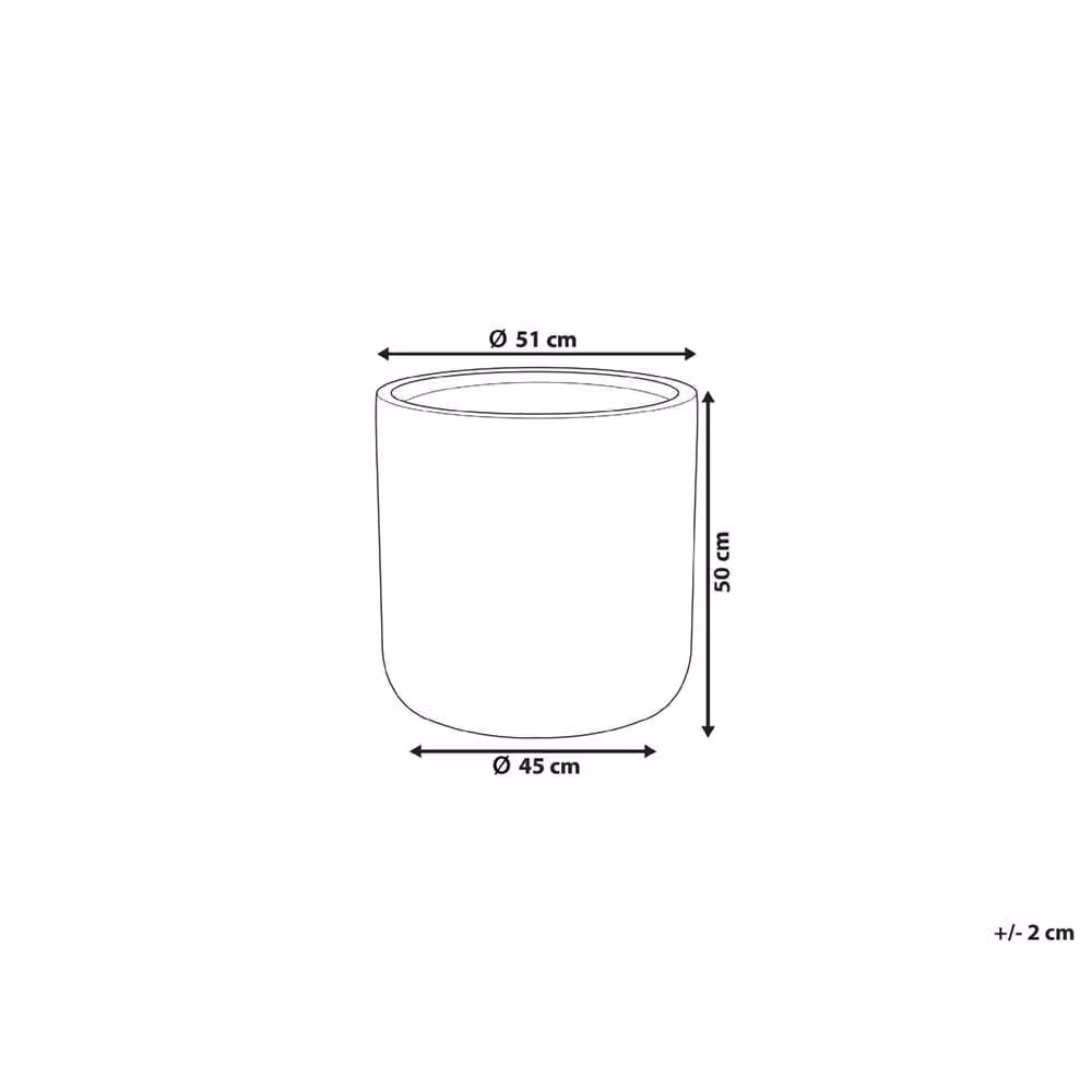 Wyld and Coco Greenway Grey Fibre Clay Planter Tub W: 51 cm, D: 50 cm – 2