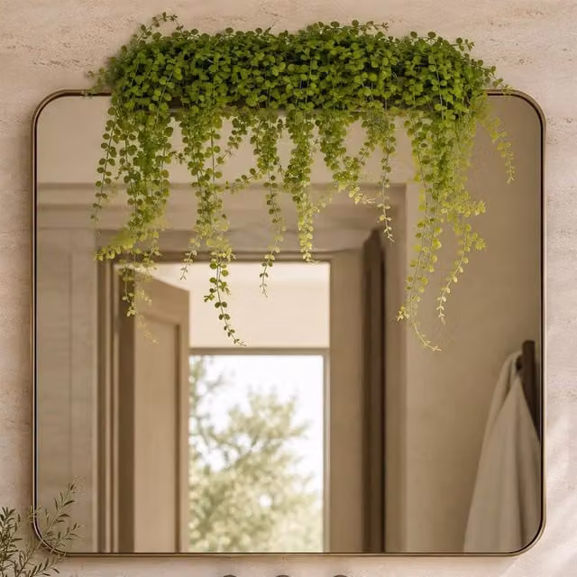 Leaf Artificial Hanging Pearl String Green Plant, Length: 92 cm
