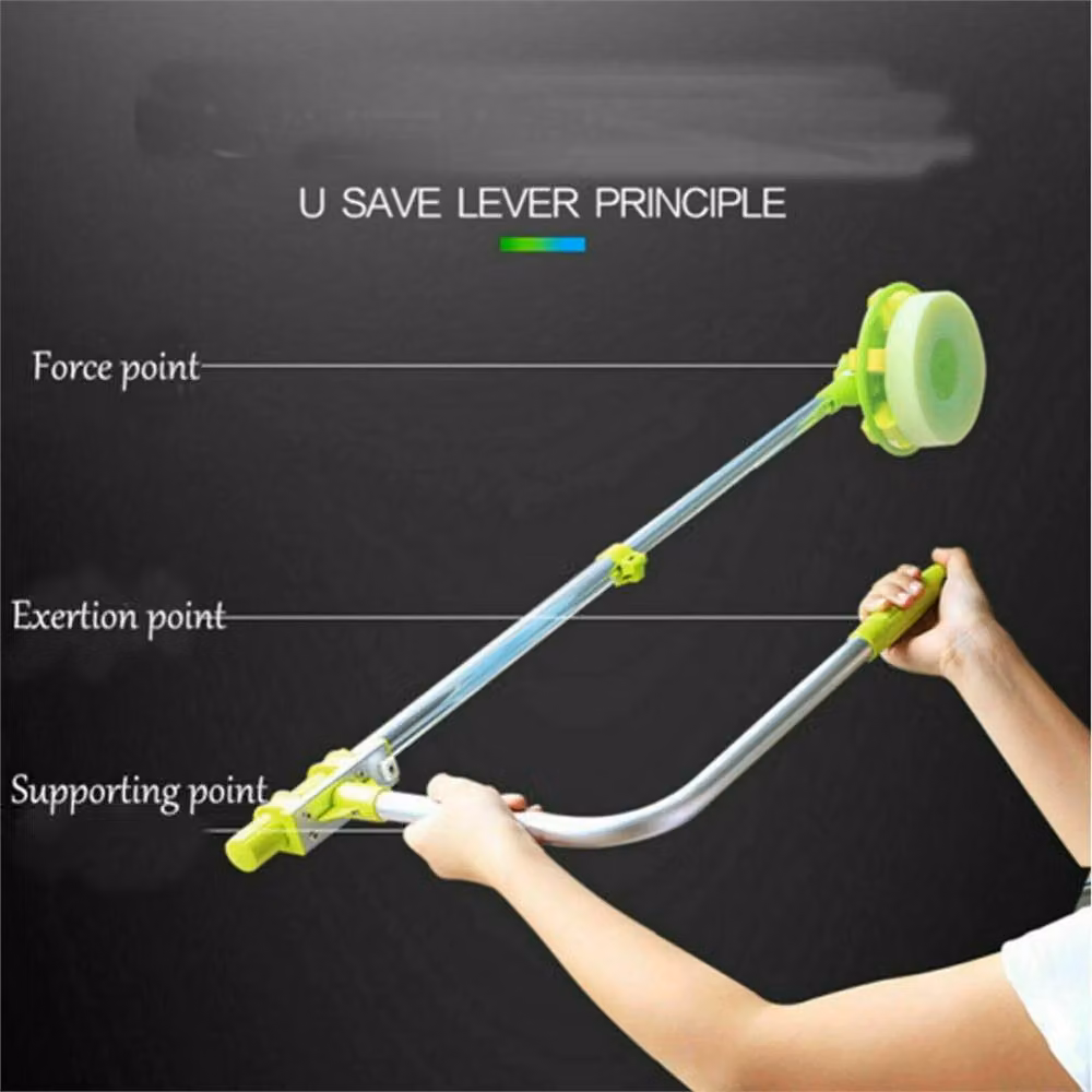 Nordara Green U-Type Telescopic Window Cleaning Brush and Squeegee with Refillable Head – 3
