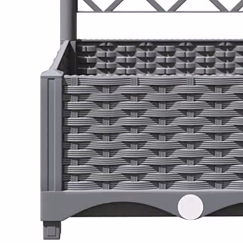 vidaXL Garden Planter Tub in Grey, W/D/H: 120 x 120 x 121.5 cm – 3