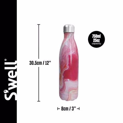 S'well Stainless Steel Reusable Water Bottle, 750ml, Pink, Vacuum Insulated and BPA Free – 2