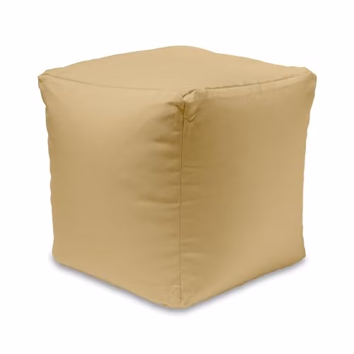Home Sweet Home UK Waterproof Cube Bean Bag Footstool in Mink, W/D/H: 40 x 40 x 40 cm