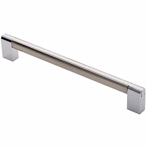 Loops Multi Section Straight Bar Pull Handle in Polished Silver, 224mm Centres
