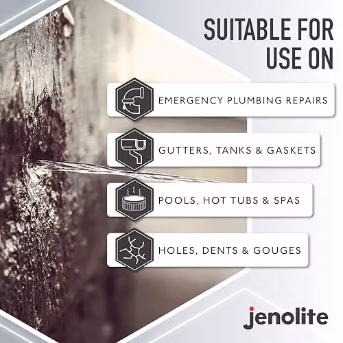 JENOLITE Waterproof Underwater Epoxy Putty Repair Stick, Transparent, 112g – 3