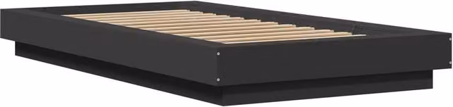 Berkfield Home Modern Small Single Bed Frame in Black, W/D/H: 80 x 190 cm – 1