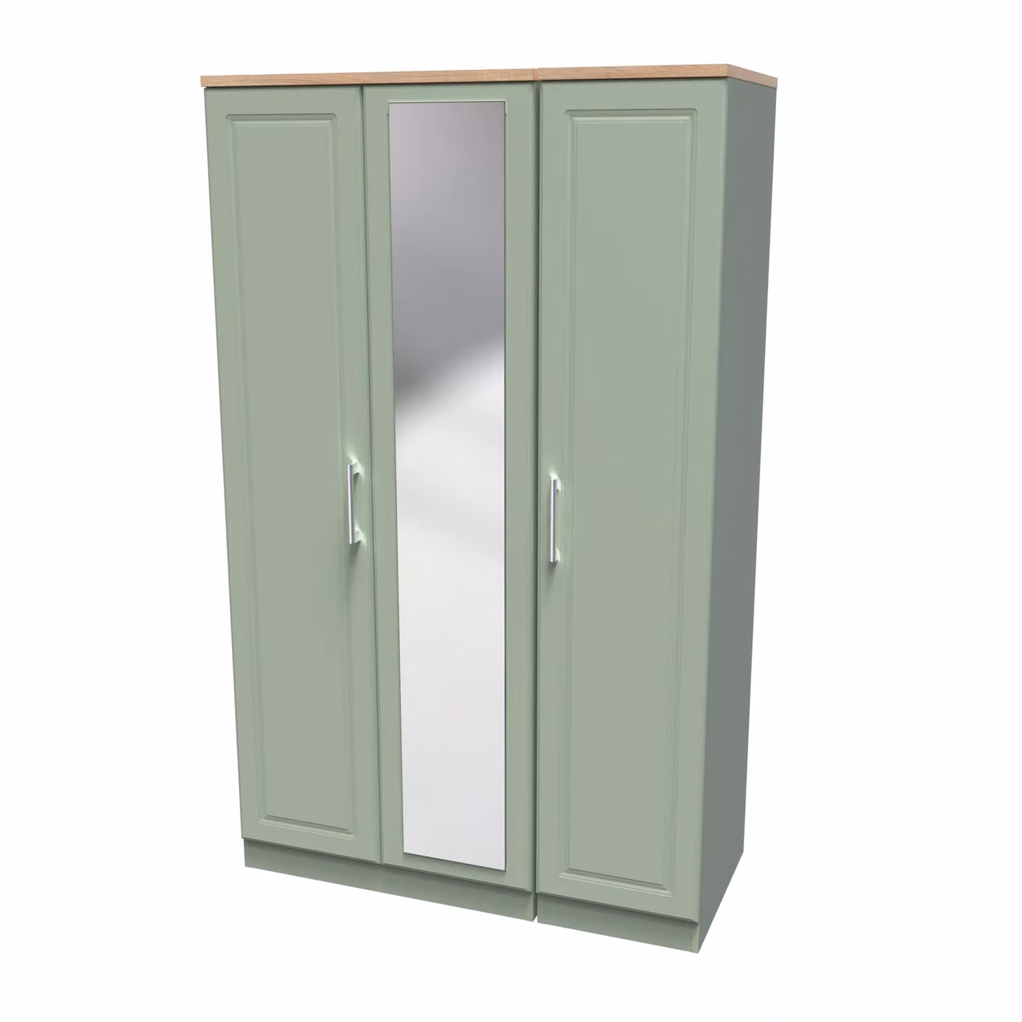 Ready Assembled 2 U Norfolk Triple Mirror Wardrobe in Pale Green – 2