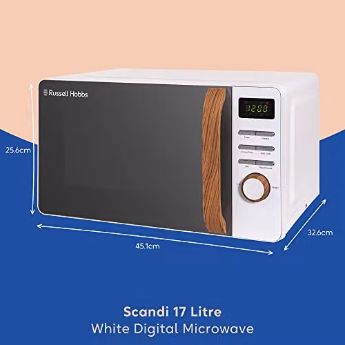 Russell Hobbs RHMD714 Scandi 17 L Digital Solo Microwave in White – 6