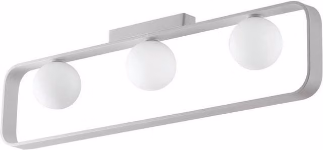 Netlighting Roxy Globe Bar Semi Flush Ceiling Light in White with G9 Base