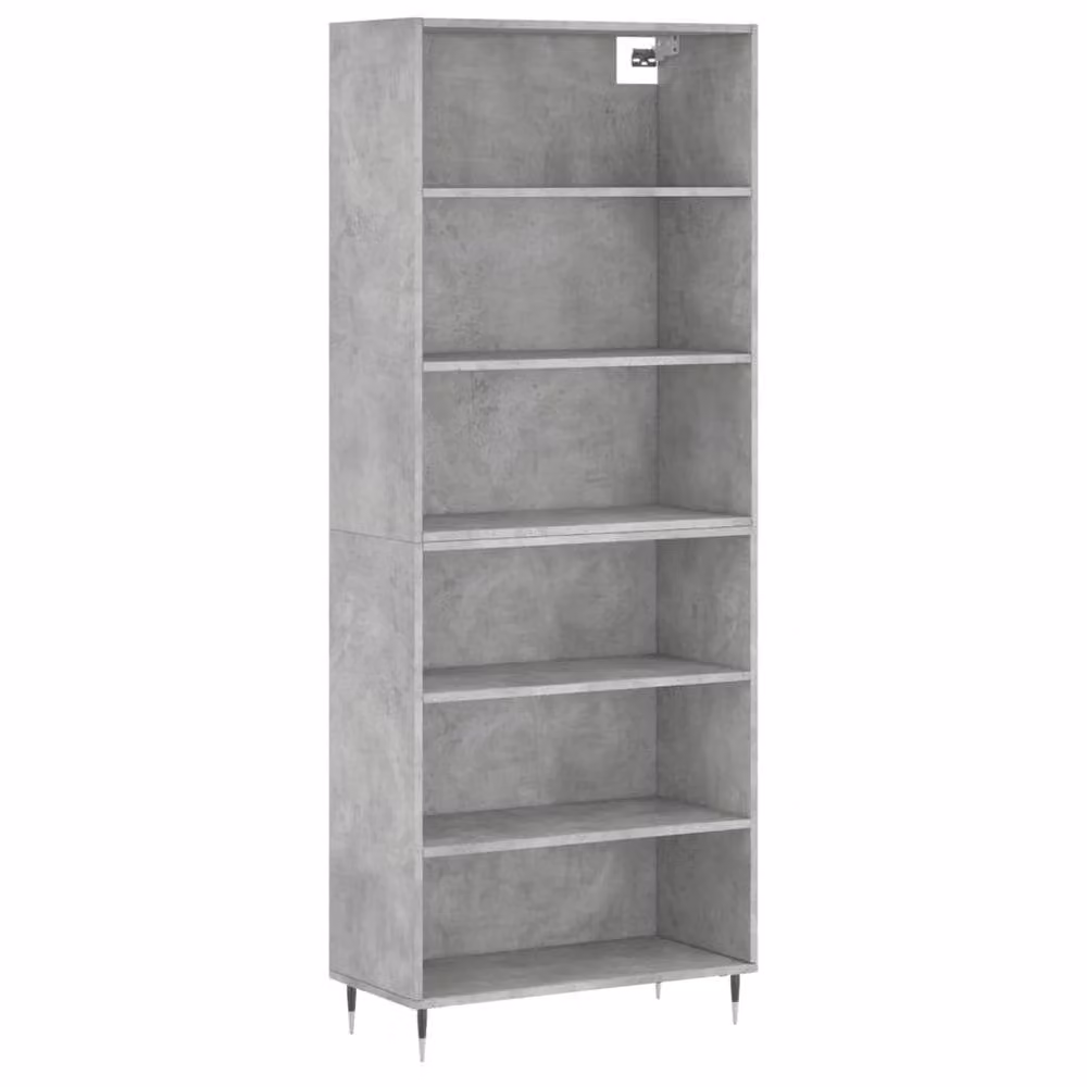 Berkfield Home Highboard in Concrete Grey, W/D/H: 69.5 x 32.5 x 180 cm – 2