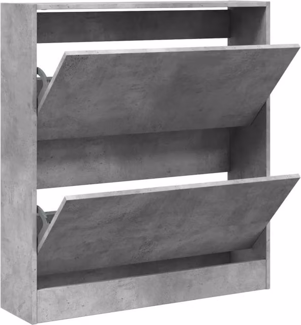 Berkfield Home Shoe Cabinet in Concrete Grey, W/D/H: 80 x 21 x 87.5 cm – 1