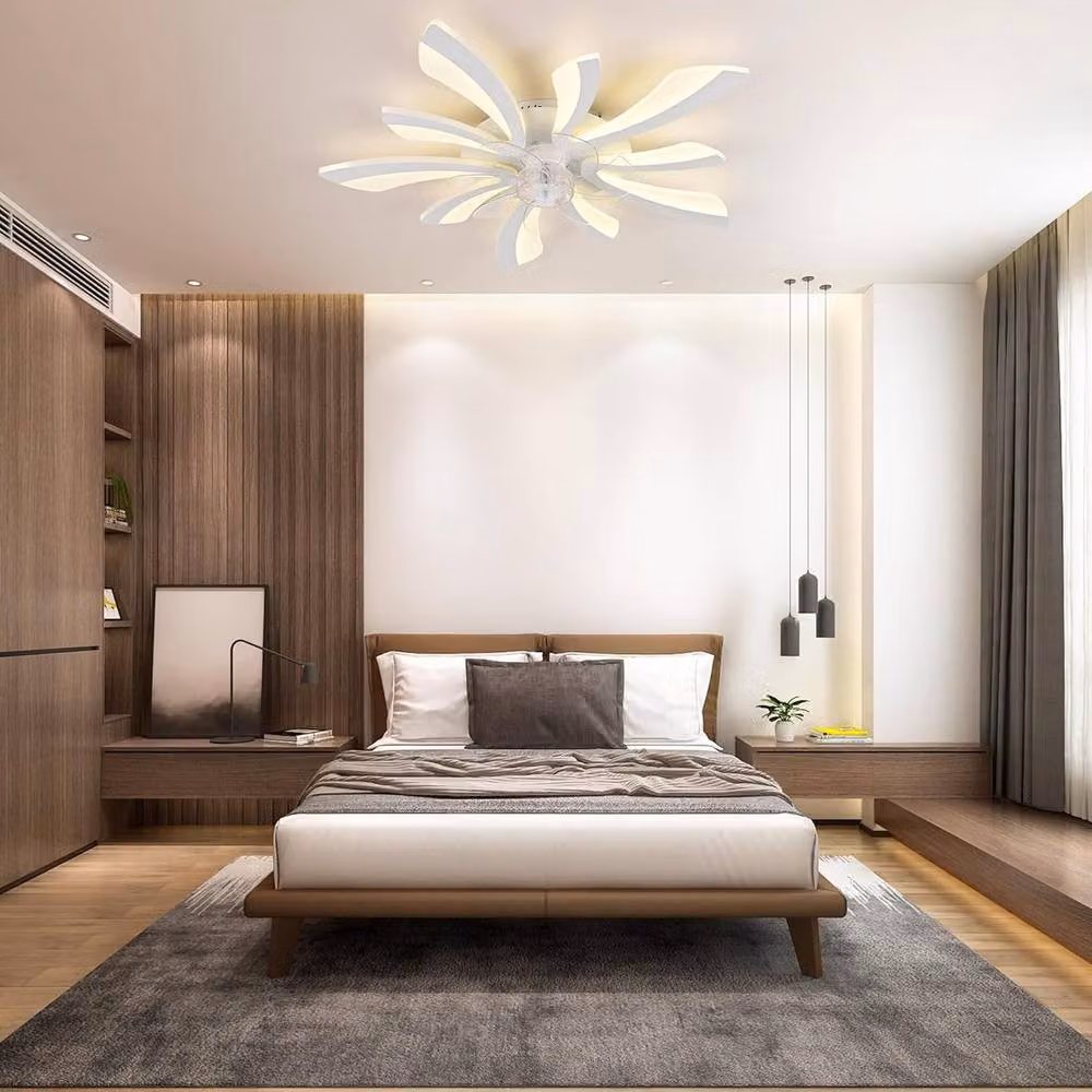 Garwarm Dimmable LED Ceiling Fan with Remote Control and Timer, White – 5
