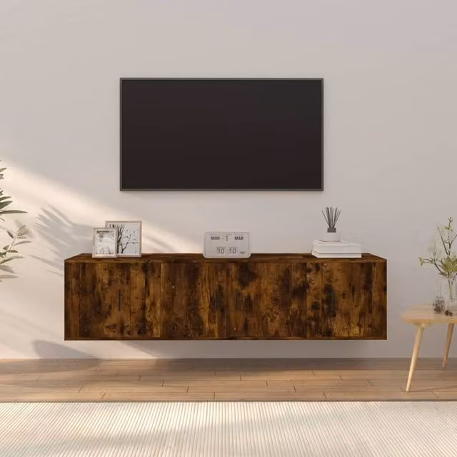 Berkfield Home 3 Piece Smoked Oak TV Cabinet Set in Brown