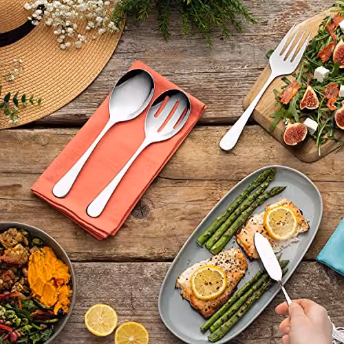 Viners Select 3 Piece Polished Silver Stainless Steel Serving Utensils Set – 5