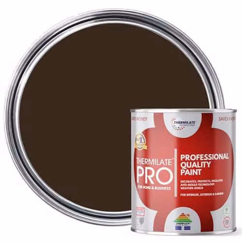 Thermilate Technologies PRO FLEX All-in-One Multi-Surface Paint and Primer, Matt, Brown, 1 l